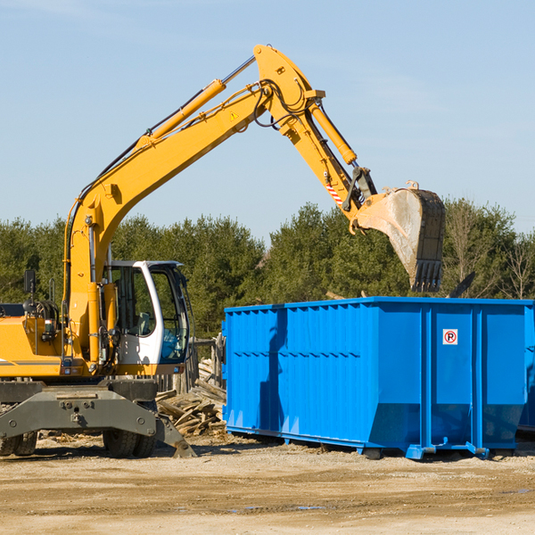 are there any restrictions on where a residential dumpster can be placed in Wingdale